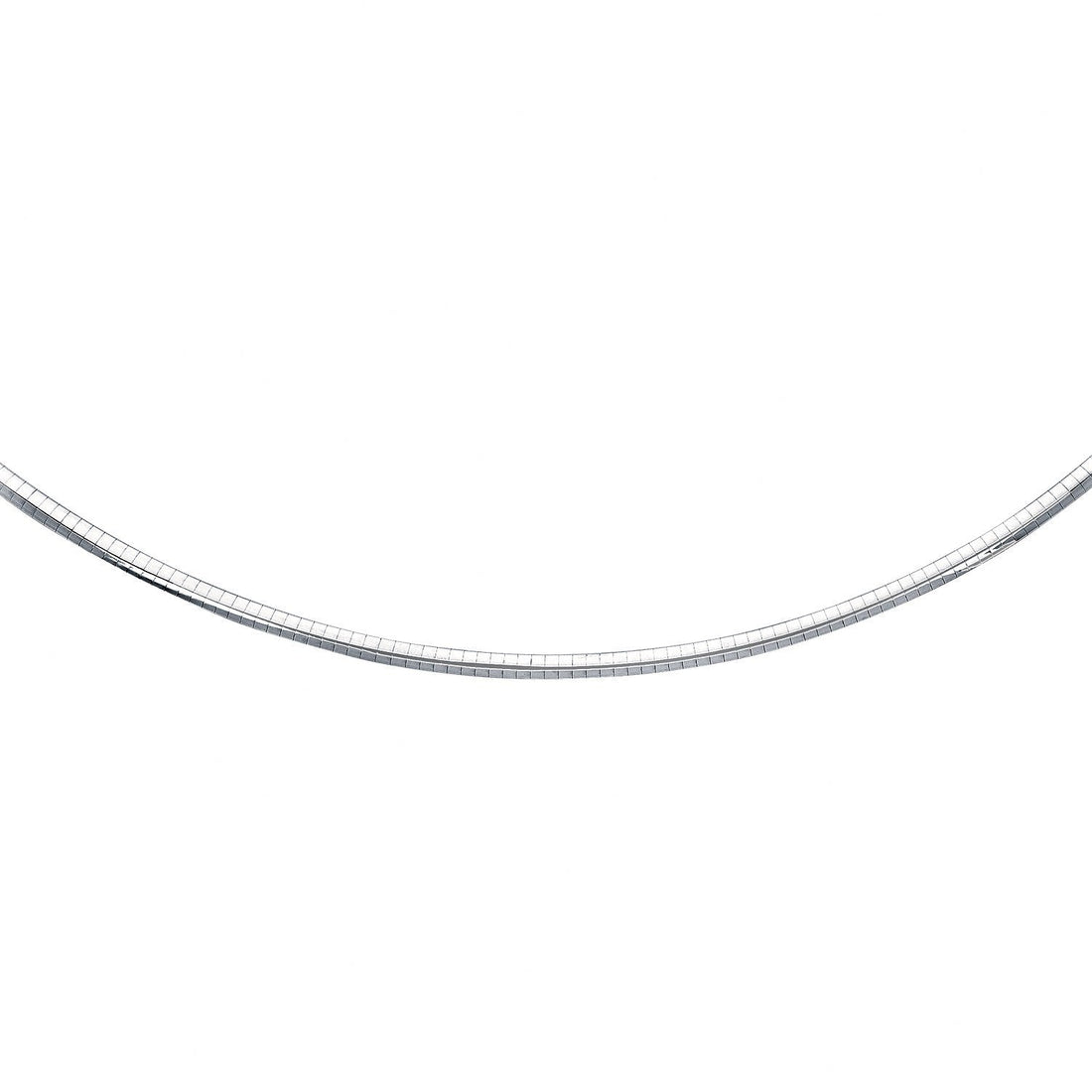 14k White Gold Chain in a Classic Omega Design (4 mm) by Bids.com