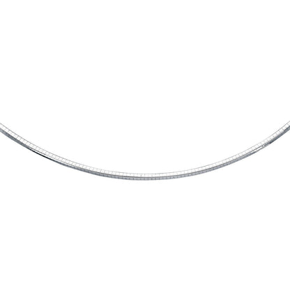 14k White Gold Chain in a Classic Omega Design (4 mm) by Bids.com