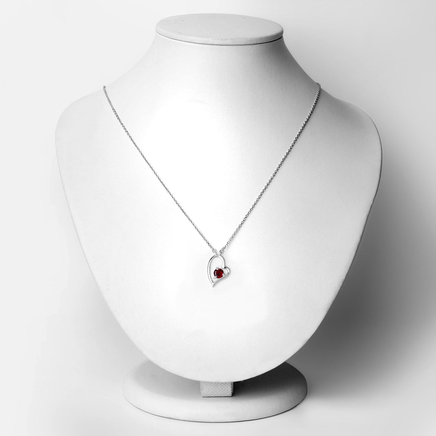 0.60 Carat Genuine Garnet .925 Sterling Silver Necklace by Bids.com