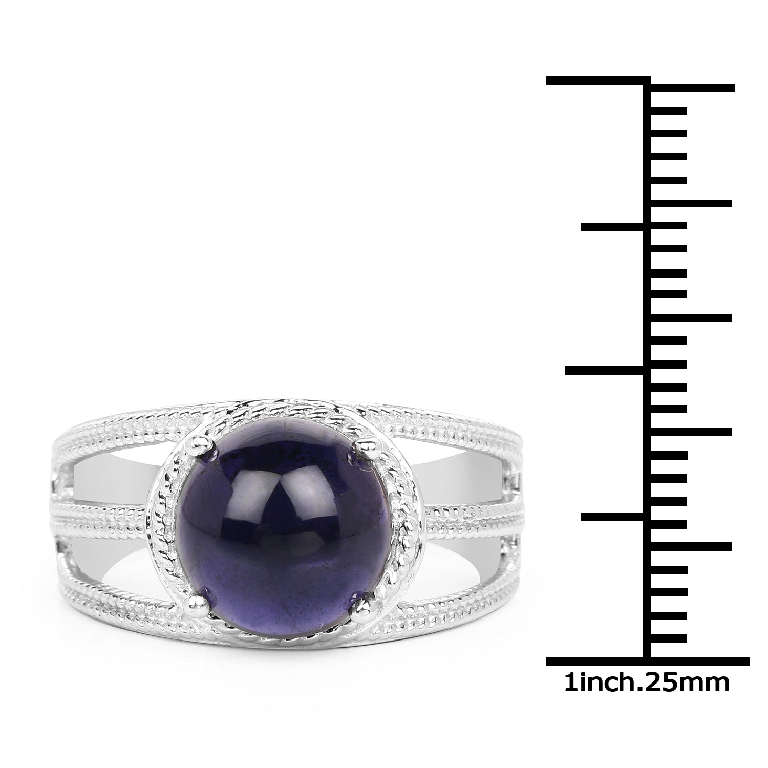 3.65 Carat Genuine Iolite .925 Sterling Silver Ring by Bids.com