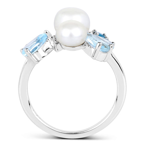 4.96 Carat Genuine Multi Stones .925 Sterling Silver Ring by Bids.com