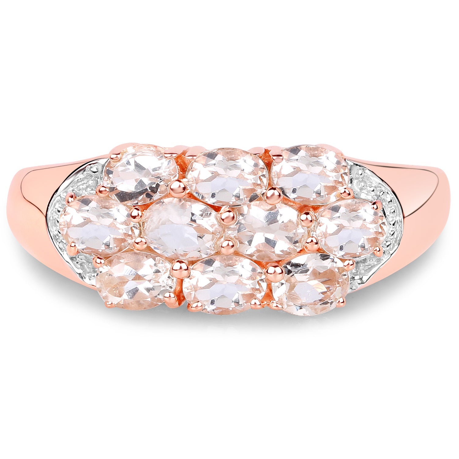 1.50 Carat Genuine Morganite .925 Sterling Silver Ring by Bids.com