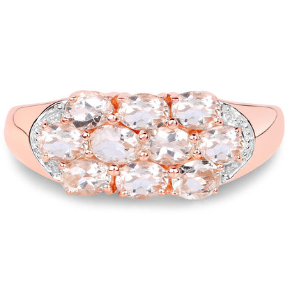 1.50 Carat Genuine Morganite .925 Sterling Silver Ring by Bids.com