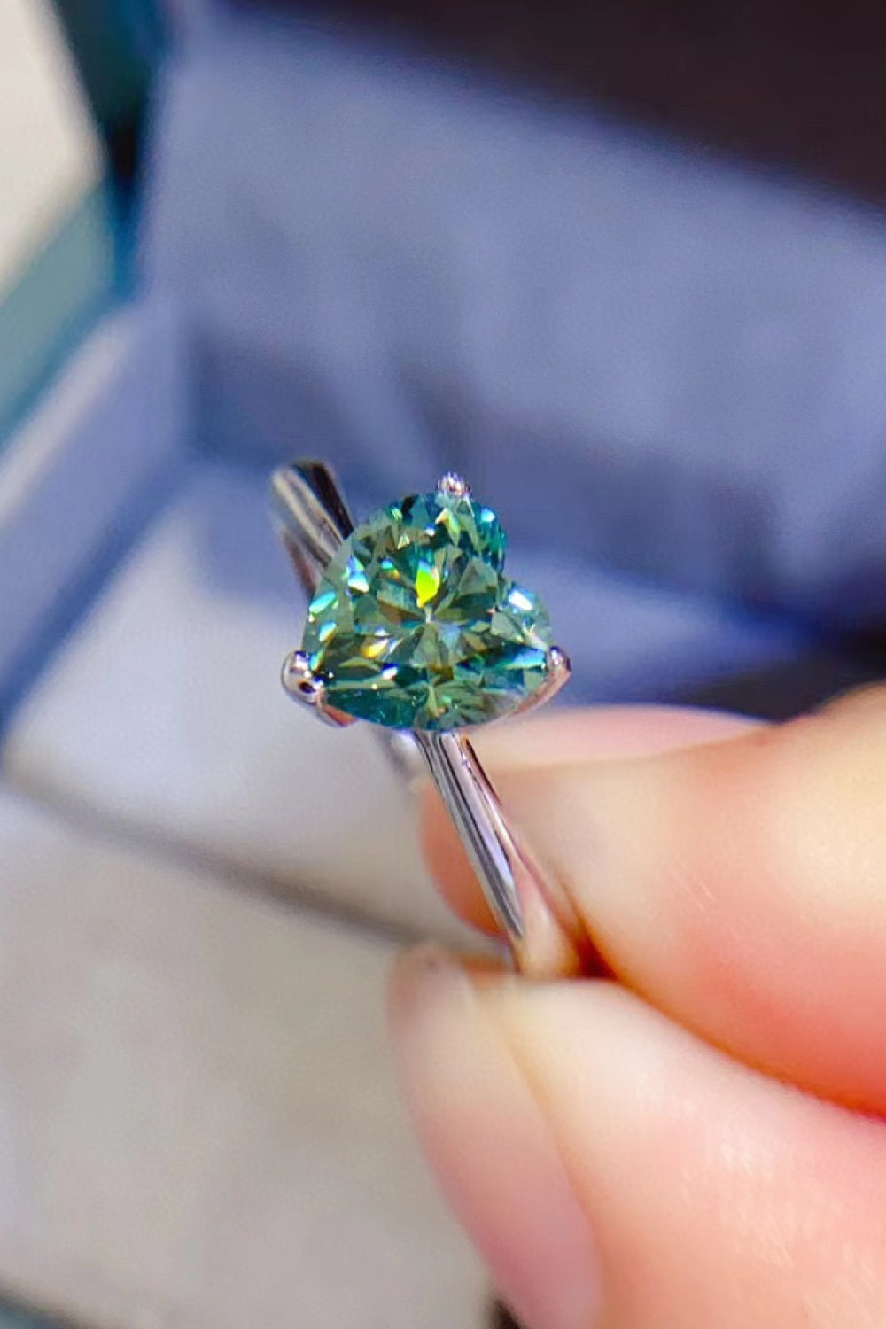 1 Carat Sparkala™ Heart Platinum Over Pure Sterling Silver Ring - DestGlow