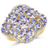 14K Yellow Gold Plated 3.60 Carat Genuine Tanzanite .925 Sterling Silver Ring by Bids.com