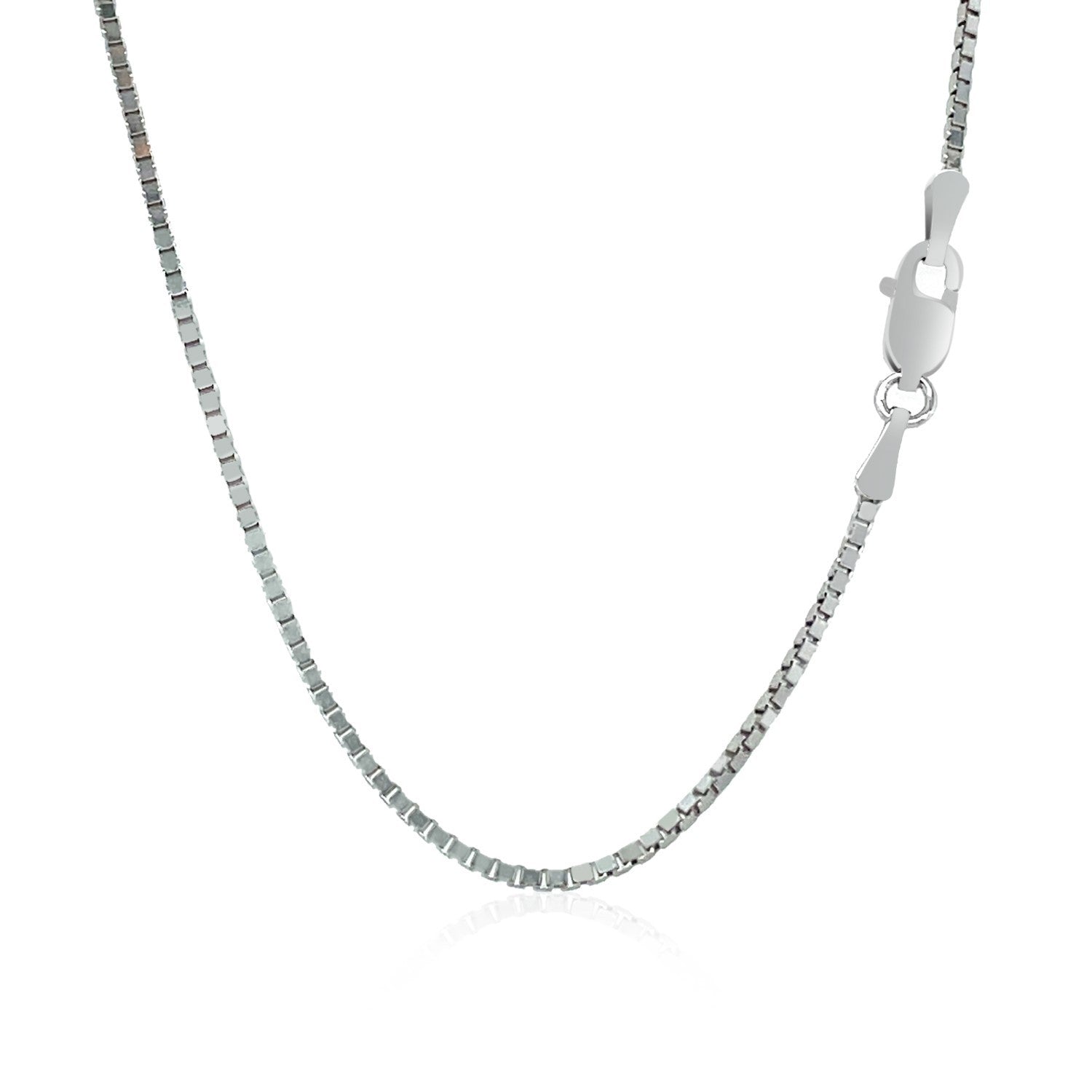 14k White Gold Classic Box Chain 1.1mm by Bids.com