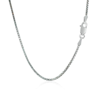 14k White Gold Classic Box Chain 1.1mm by Bids.com