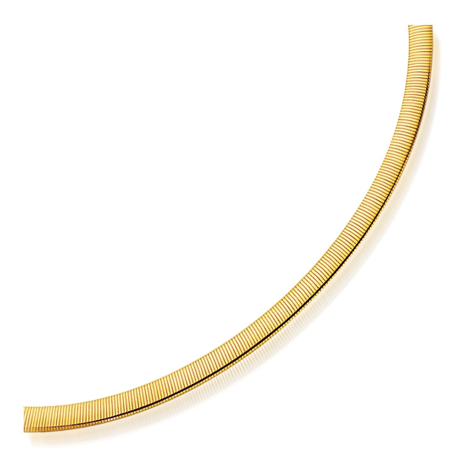 6.0mm 14k Two Tone Gold Reversible Omega Necklace by Bids.com