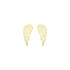 14k Yellow Gold Polished Wing Post Earrings by Bids.com
