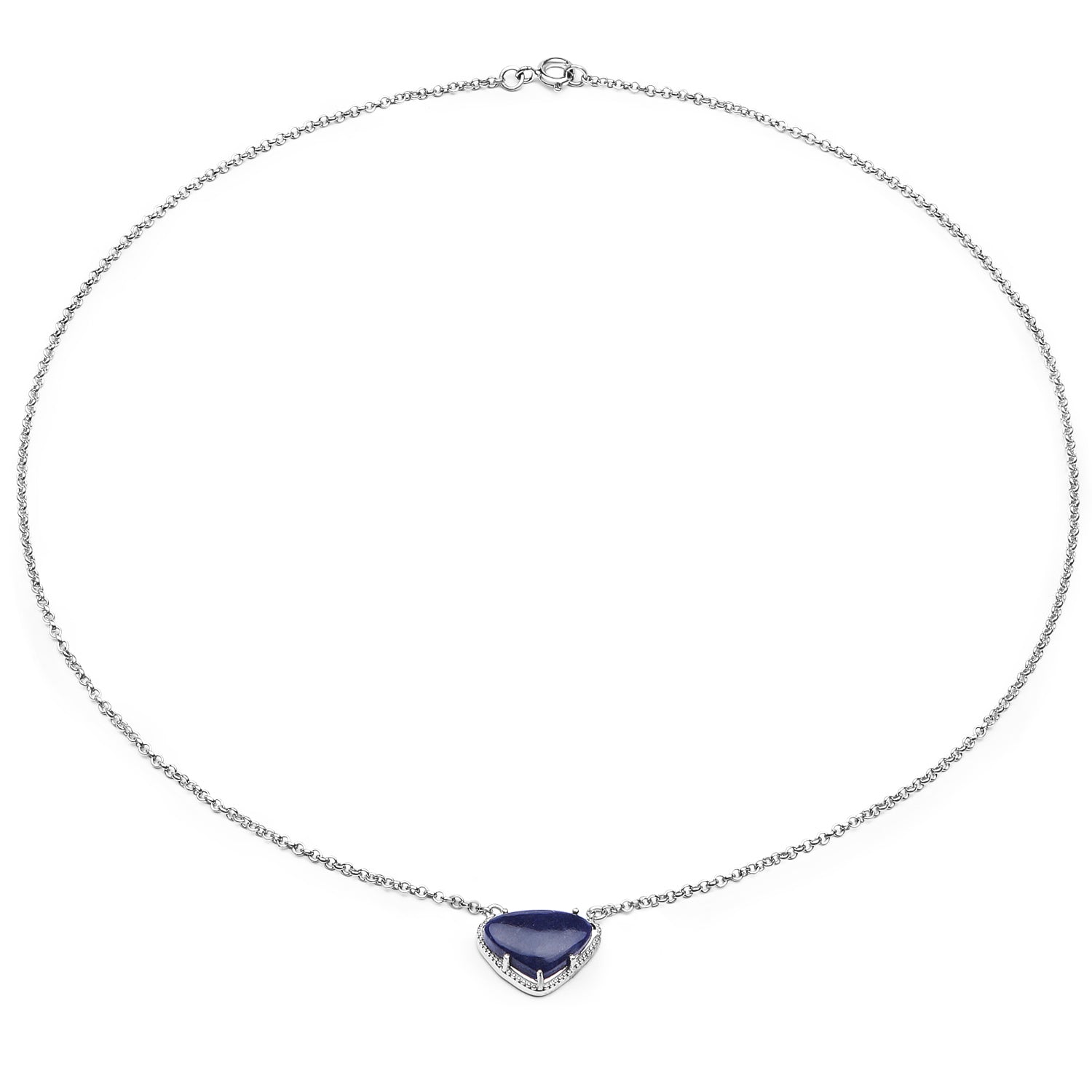 3.92 Carat Genuine Blue Aventurine .925 Sterling Silver Pendant by Bids.com