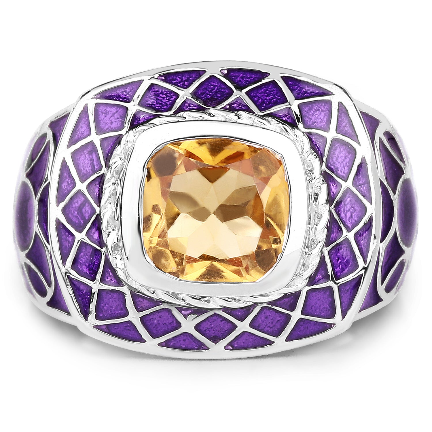 2.00 Carat Genuine Citrine .925 Sterling Silver Ring by Bids.com