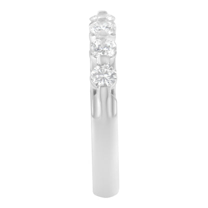 14K White Gold 1/2 cttw Diamond 5-Stone Band Ring (H-I Clarity, SI2-I1 Color) - Size 7 by Bids.com