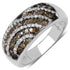 0.64 Carat Genuine Champagne Diamond & White Diamond .925 Sterling Silver Ring by Bids.com