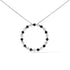 .925 Sterling Silver 1 3/4 Cttw Alternating Black and White Diamond Open Circle Hoop Pendant Necklace (H-I Color, I2-I3 Clarity) - 18" Inches by Bids.com