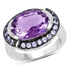 5.56 Carat Genuine Amethyst & Tanzanite .925 Sterling Silver Ring by Bids.com
