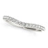 14k White Gold Round Pave Setting Curvy Diamond Wedding Band (1/4 cttw) by Bids.com