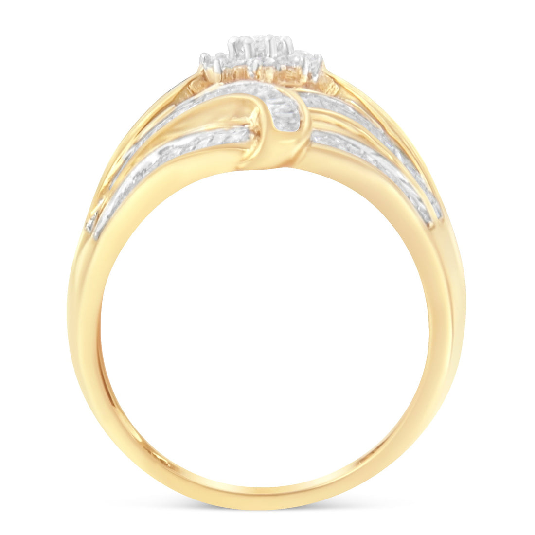 10K Yellow Gold Diamond Ring (1 Cttw, I-J Color, I2-I3 Clarity) - Size 7 by Bids.com