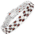 24.08 Carat Genuine Opal and Garnet .925 Sterling Silver Bracelet by Bids.com