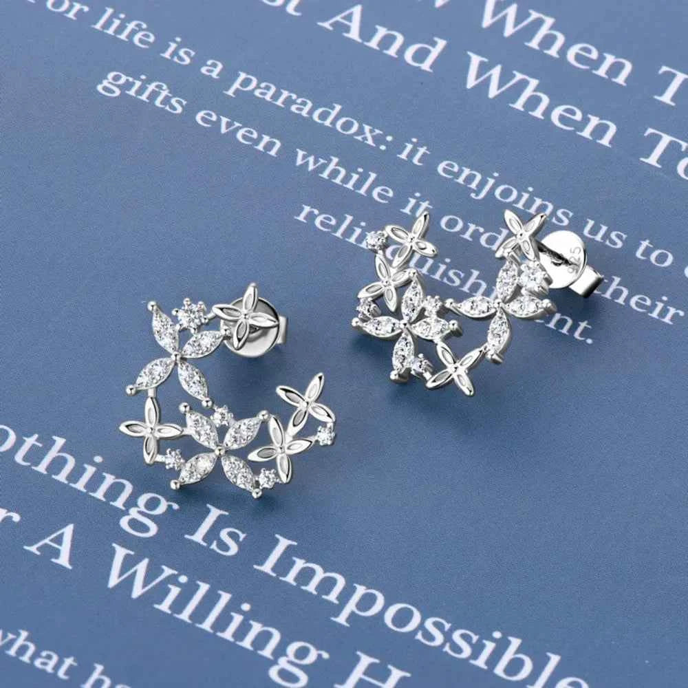925 Sterling Silver Sparkala™ Lucky Clover Earrings