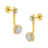 14K Yellow Gold Plated .925 Sterling Silver 5/8 Cttw Diamond Removable Stud and Dangle Earrings (I-J Color, I2-I3) by Bids.com