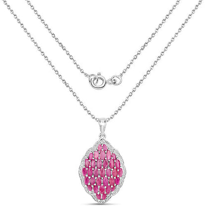 4.46 Carat Genuine Ruby .925 Sterling Silver Pendant by Bids.com