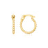 14K Yellow Gold Bead Hinged Hoop Earrings by Bids.com