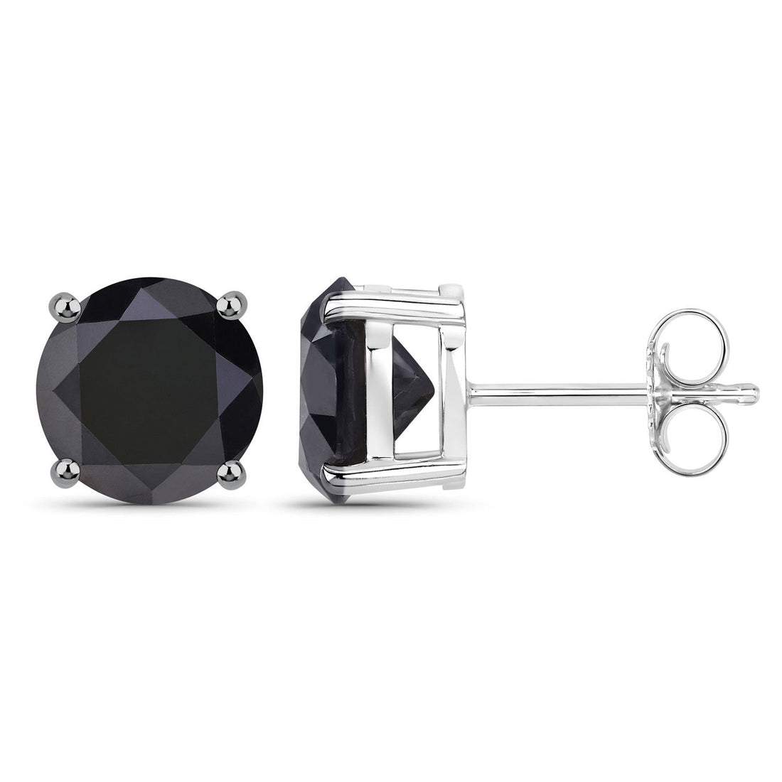 4.91 Carat Genuine Black Diamond 14K White Gold Earrings by Bids.com