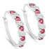 1.28 Carat Genuine Pink Tourmaline and White Topaz .925 Sterling Silver Earrings  DestGlow