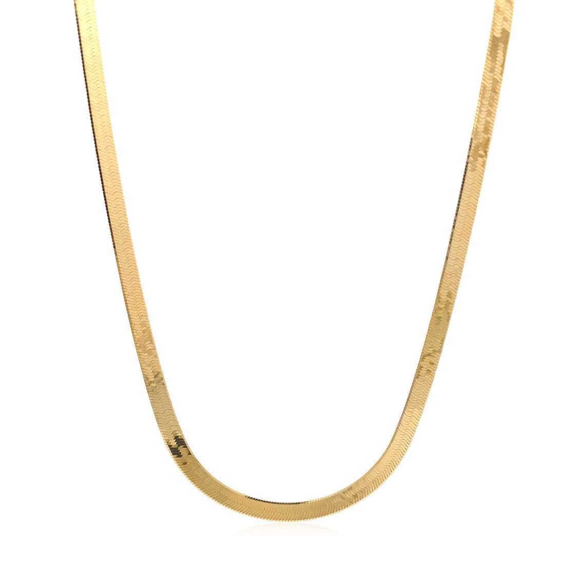 4.0mm 14k Yellow Gold Super Flex Herringbone Chain by Bids.com