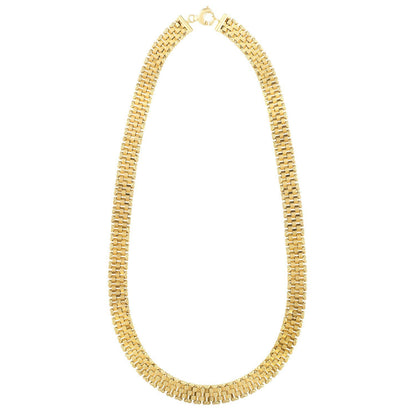 14k Yellow Gold Faceted Panther Link Chain Necklace by Bids.com