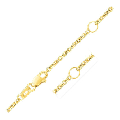 Double Extendable Cable Chain in 14k Yellow Gold (1.9mm)  DestGlow