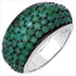 2.90 Carat Genuine Emerald & White Diamond .925 Sterling Silver Ring by Bids.com
