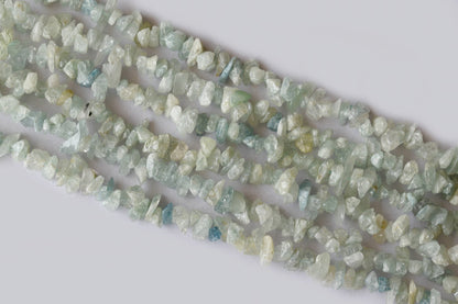 Uncut Raw Amazonite Crystal Chip Beads for Necklace (Alignment Of Chakra and Trust)  DestGlow