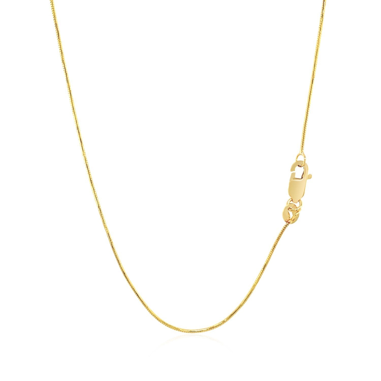14k Yellow Gold Round Snake Chain 0.7mm by Bids.com