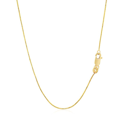 14k Yellow Gold Round Snake Chain 0.7mm by Bids.com