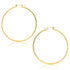 14k Yellow Gold Polished Hoop Earrings (45 mm)  DestGlow