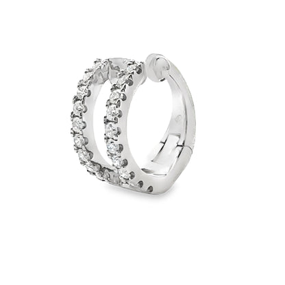 Natural .25ct Diamond Ear Cuff 14KT White Gold by Bids.com