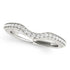 14k White Gold Prong Set Curved Diamond Wedding Ring (1/6 cttw) by Bids.com