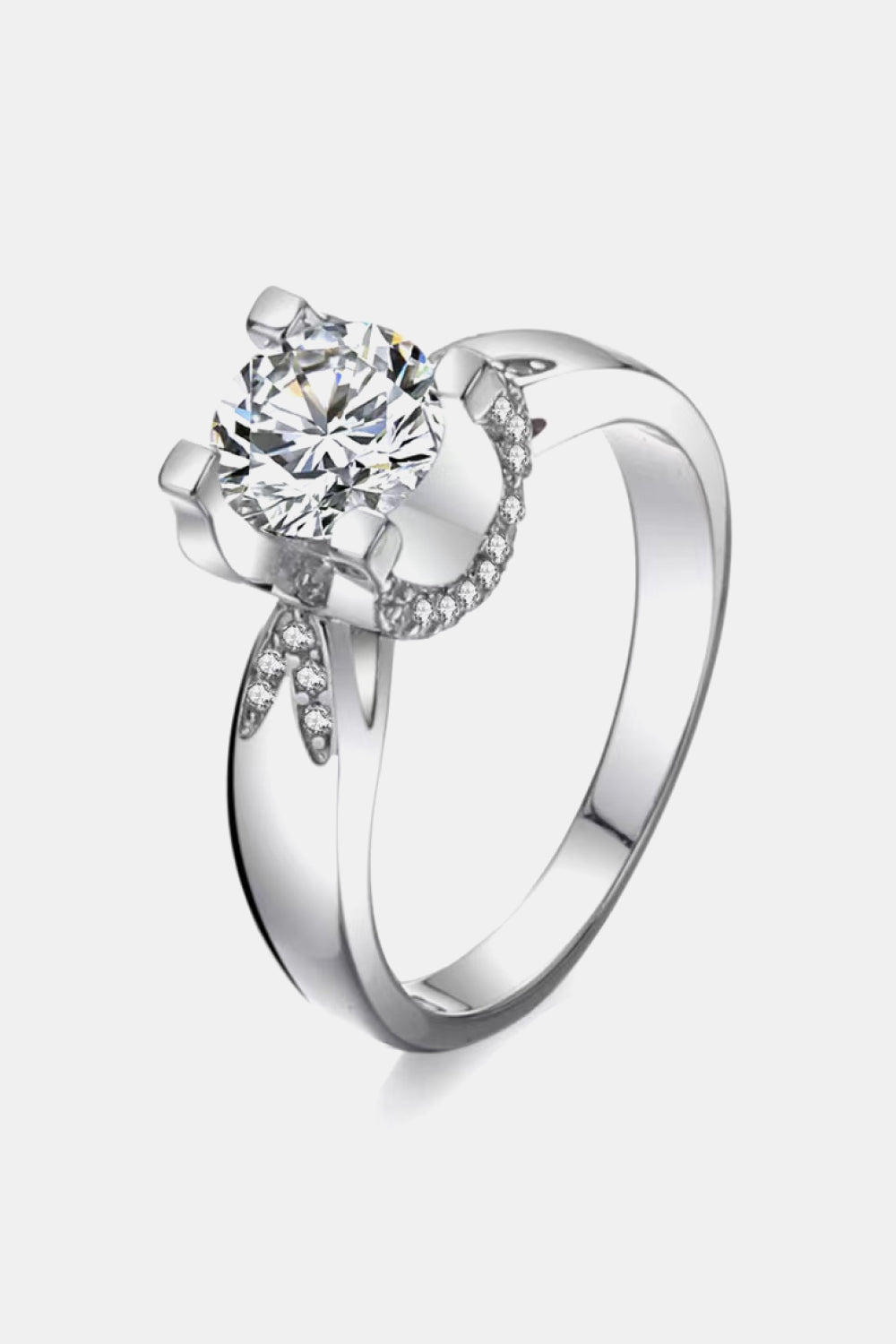 2 Carat Brilliant Round Cut Sparkala™ Platinum Over Pure Sterling Silver Ring by Sparkala