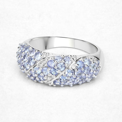 1.48 Carat Genuine Tanzanite .925 Sterling Silver Ring by Bids.com