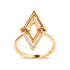 14K Yellow Gold 1/5 Cttw Diamond Double Triangle Ring (G-H Color, SI1-SI2 Clarity) - Size 7 by Bids.com