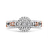 14K Rose Gold Plated .925 Sterling Silver 3/8 Cttw Round Diamond Double Frame Cross-Over Split Shank Engagement Ring (I-J Color, I2-I3 Clarity) - Size 7 by Bids.com