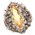 6.20 Carat Genuine Citrine & Smoky Quartz .925 Sterling Silver Ring by Bids.com