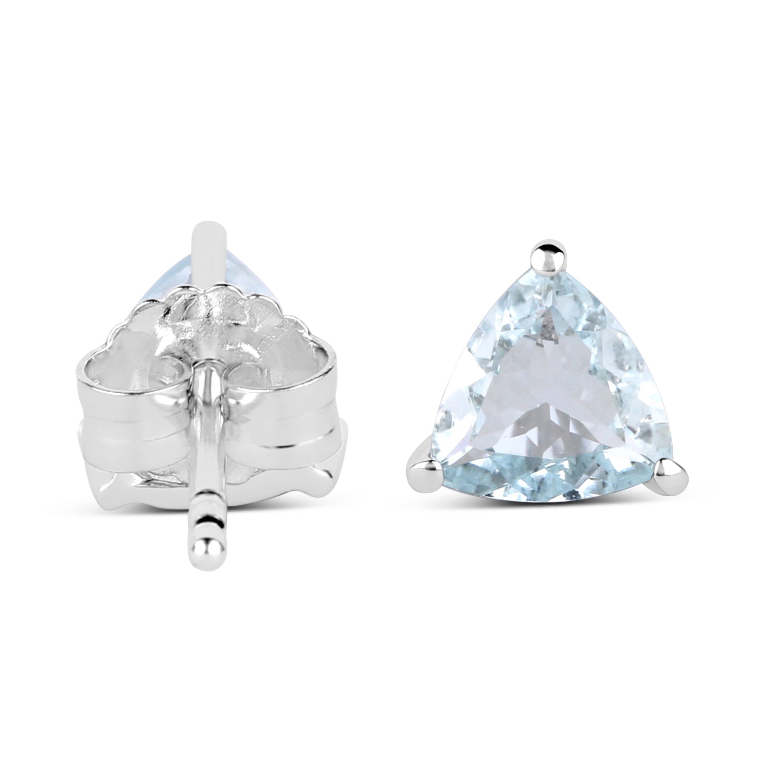 1.26 Carat Genuine Aquamarine .925 Sterling Silver Earrings  DestGlow