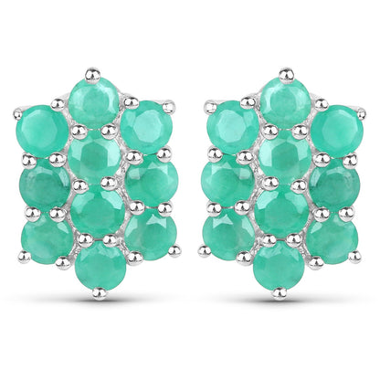 6.60 Carat Genuine Emerald .925 Sterling Silver 3 Piece Jewelry Set (Ring, Earrings, and Pendant w/ Chain) by Bids.com