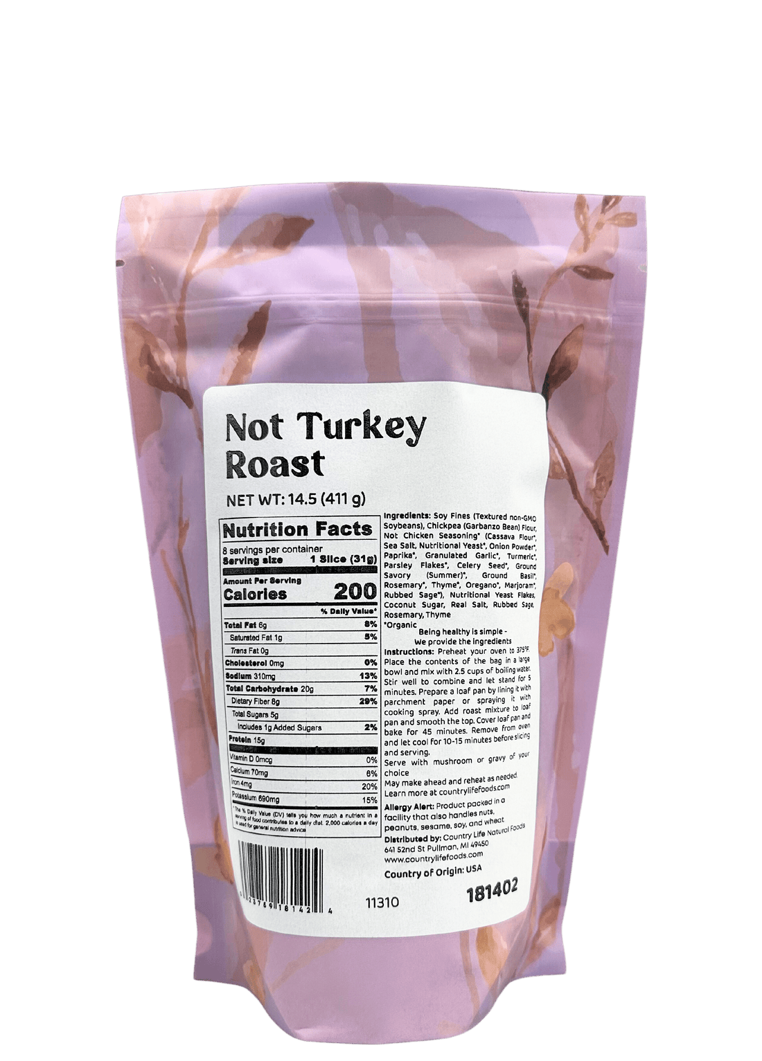 Not Turkey Roast by Country Life Natural Foods