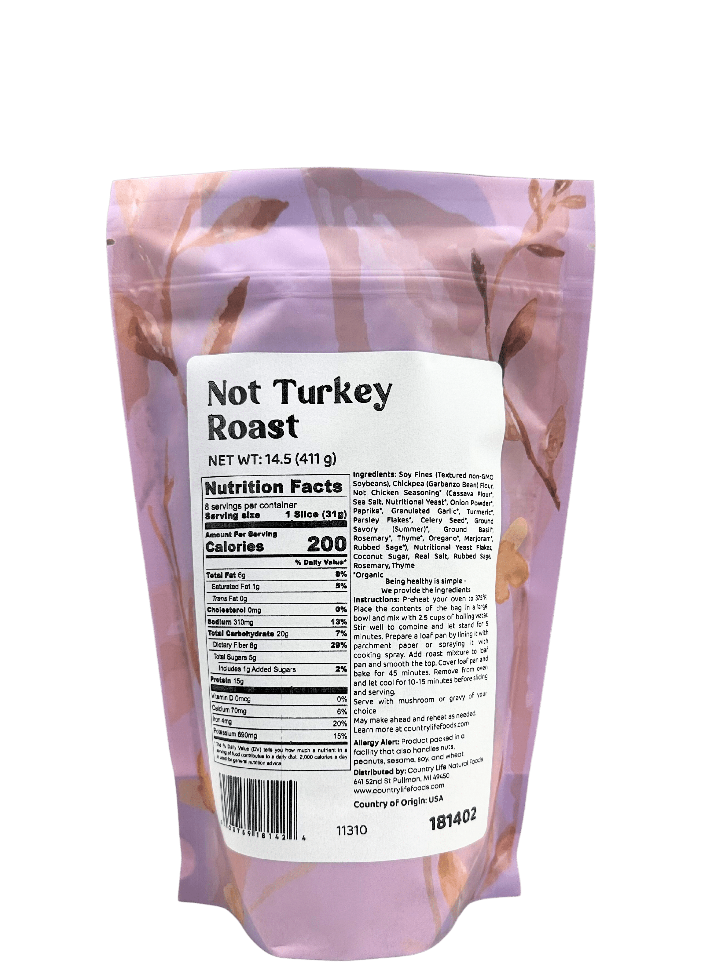 Not Turkey Roast by Country Life Natural Foods
