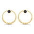 0.38 Carat Genuine Blue Sapphire and White Diamond 10K Yellow Gold Earrings  DestGlow