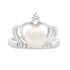 Natural FW Pearl Cubic Zirconium Ring Sterling Silver by Bids.com