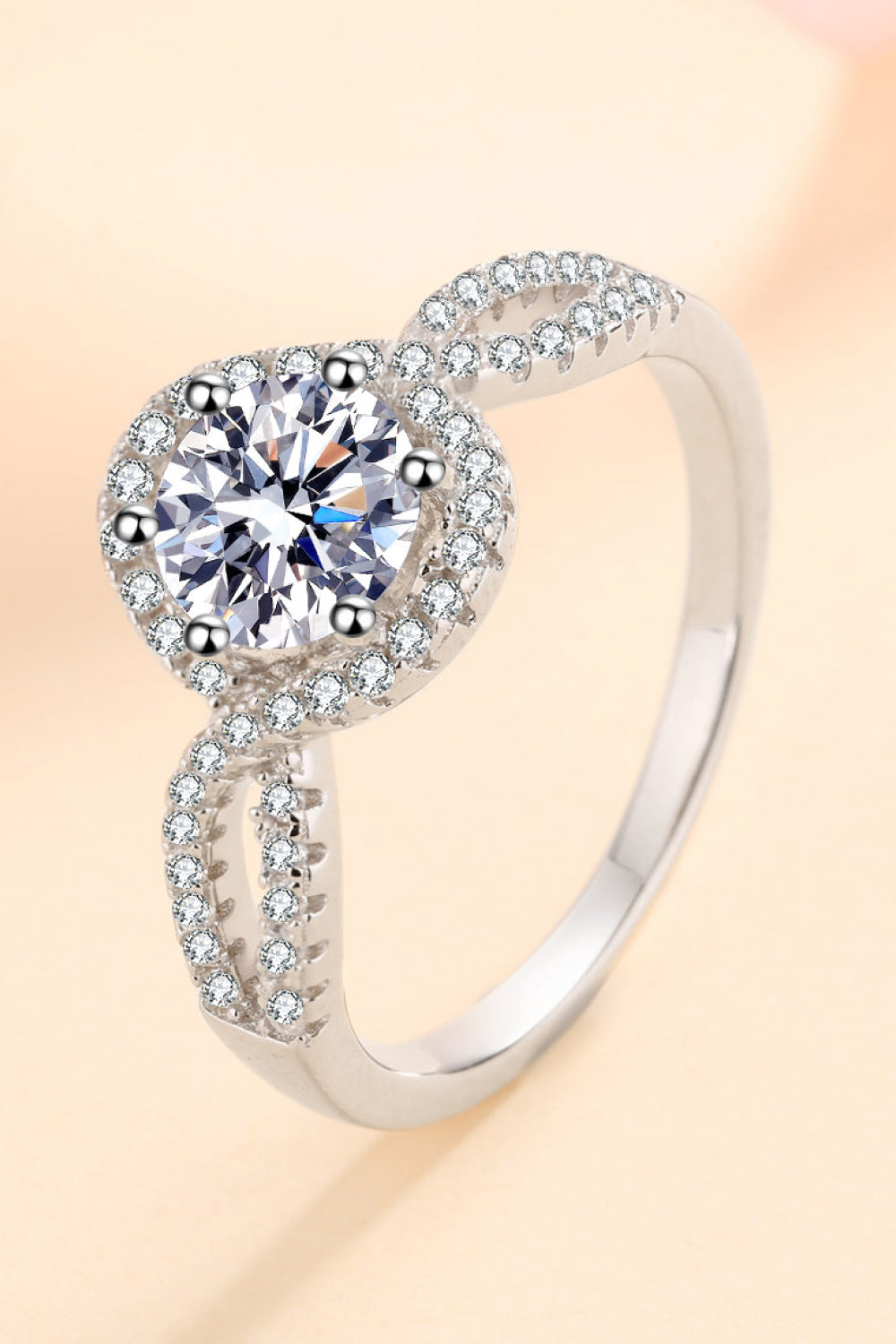 Feel The Joy Pure Sterling Silver Brilliant Round Cut Sparkala™ Ring by Sparkala